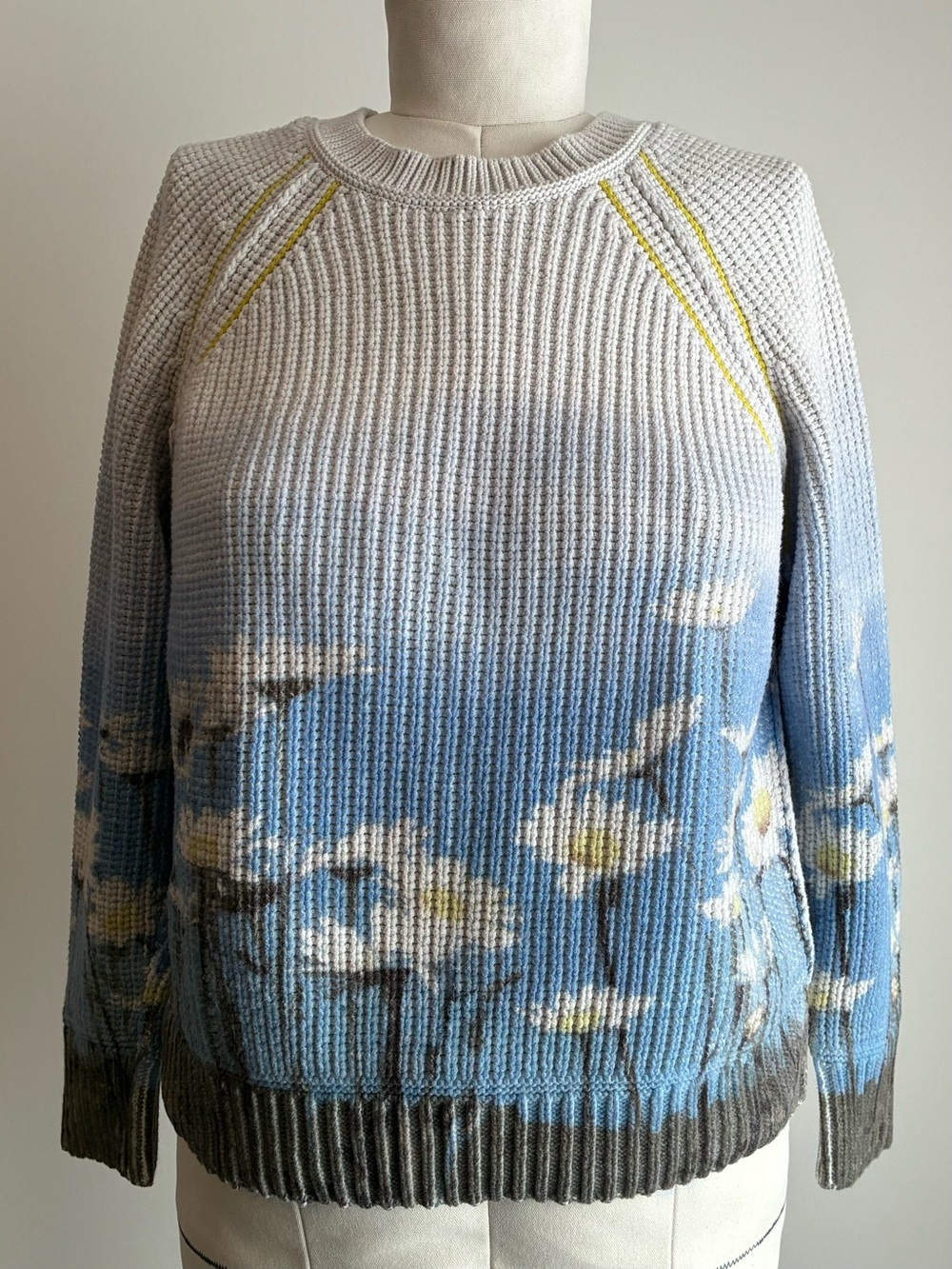 Marc Cain Sports Daisy Flower Knitted In Germany Cotton Blend Sweater N5 XL